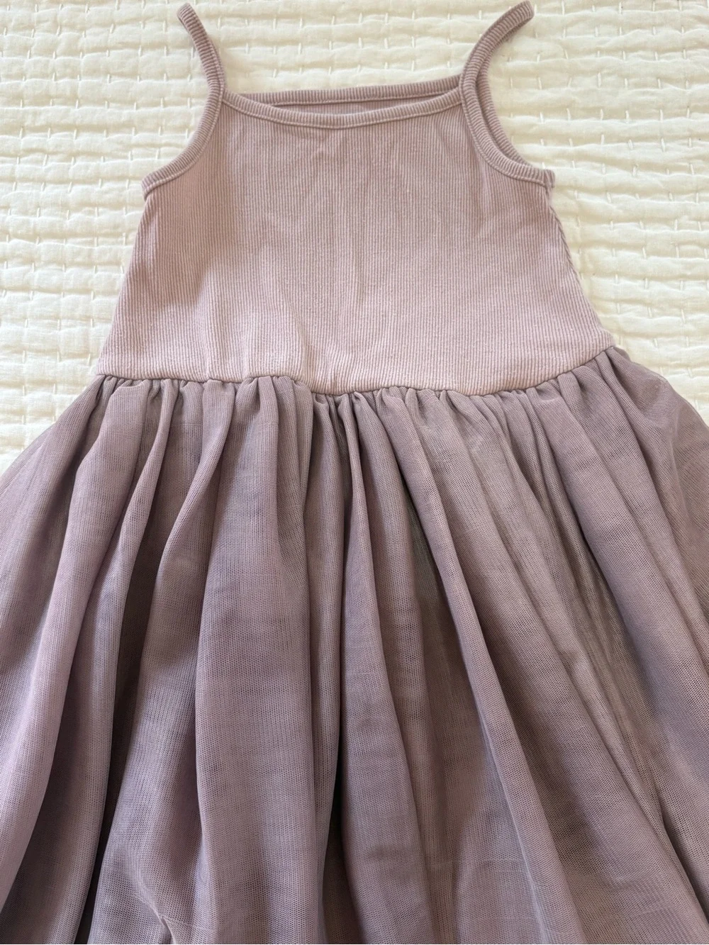 Old Navy Mauve Tulle-Trim Spaghetti Strap Dress